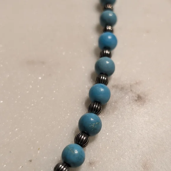 Carolyn Pollack & Roderick Tenorio Cross Enhancer Pendant w/ Turquoise Necklace - Picture 12 of 13